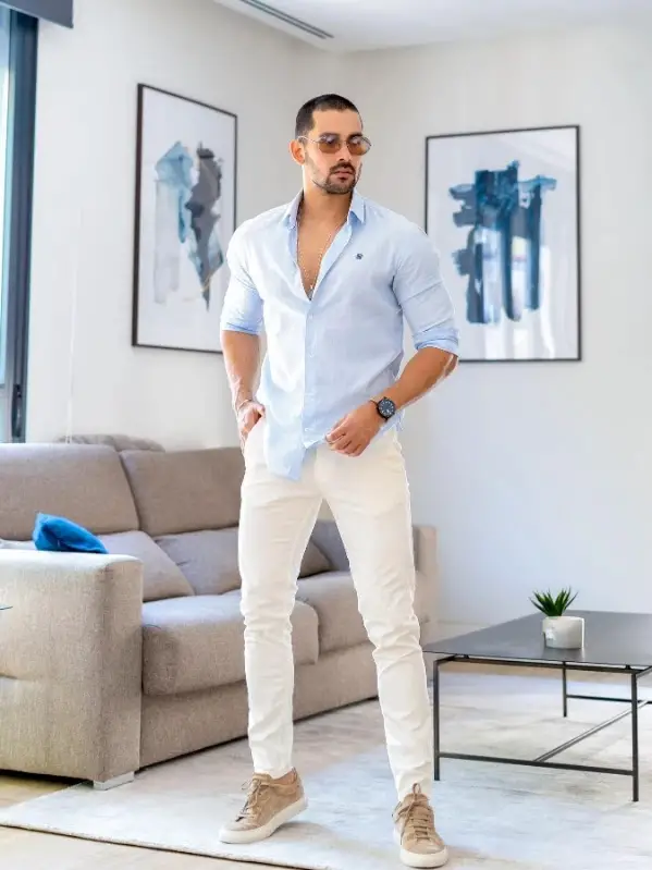 Discover more than 84 cream trouser and blue shirt super hot - in ...