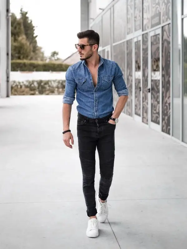 Blue Shirt Combination Pants Ideas | Blue Shirt Matching Pants ...