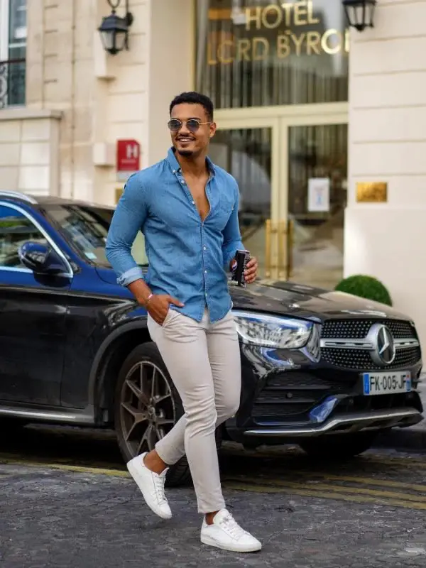 Blue Shirt Combination Pants Ideas | Blue Shirt Matching Pants ...