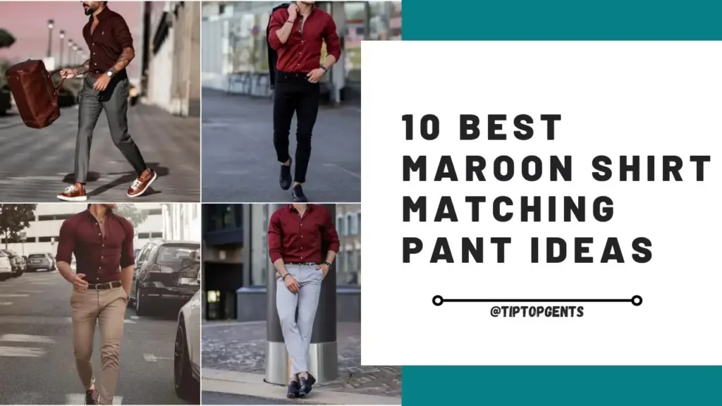 Maroon shirt matching pant 