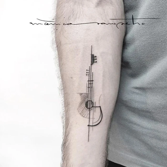 Music/Guitar Tattoo designs on hand for men