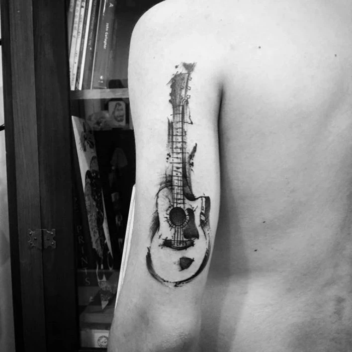 Music/Guitar Tattoo designs on hand for men