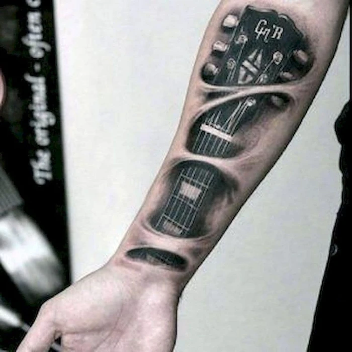 Music/Guitar Tattoo designs on hand for men