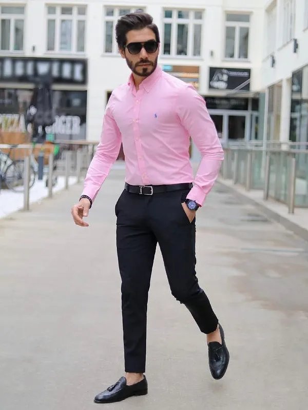 Best pants to wear with pink shirt  Pink Shirt Matching Pants  TiptopGents