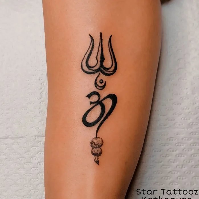 Shiv ji om and trishul design