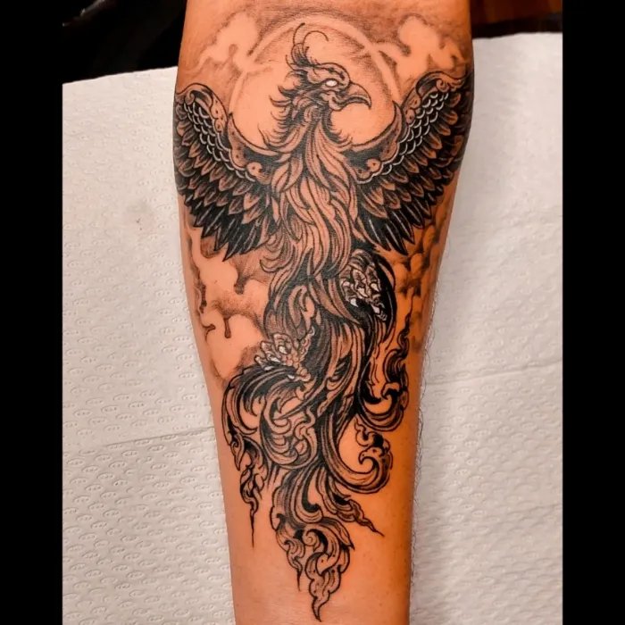 Garuda tattoo on hand men