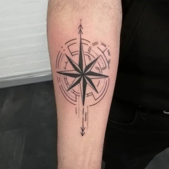 Nautical Star Compass Tattoo