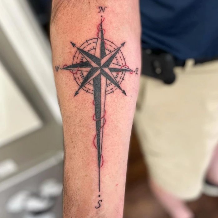 Nautical Star Compass Tattoo