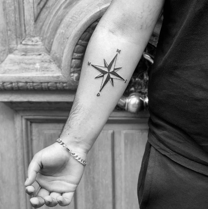 Nautical Star Compass Tattoo