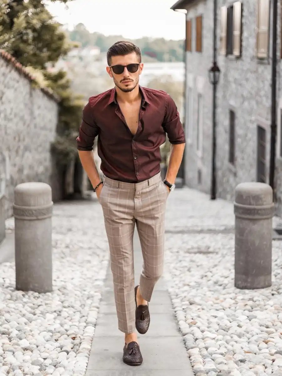 Update more than 86 maroon trousers mens combination - in.cdgdbentre