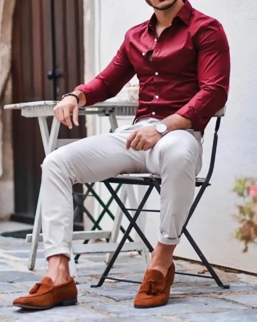 Burgundy Pants Outfit Ideas for Men in 2023