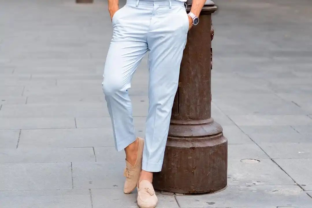 Sky Blue Trousers Men