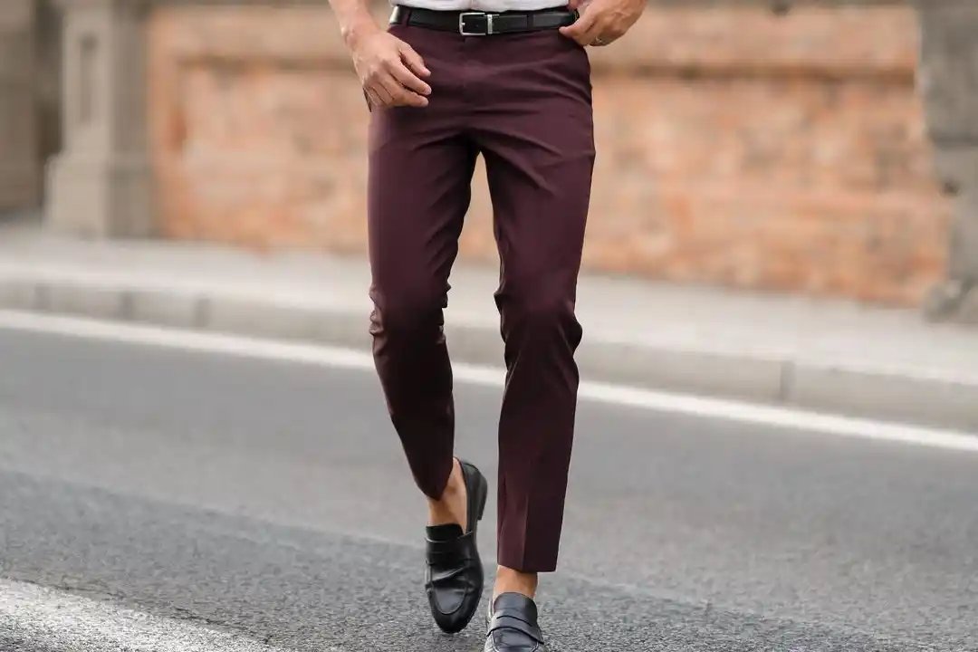 Burgundy Trousers men