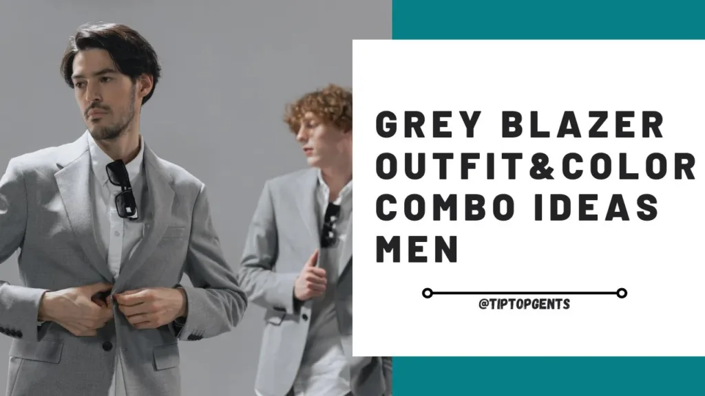 Grey blazer outfit men