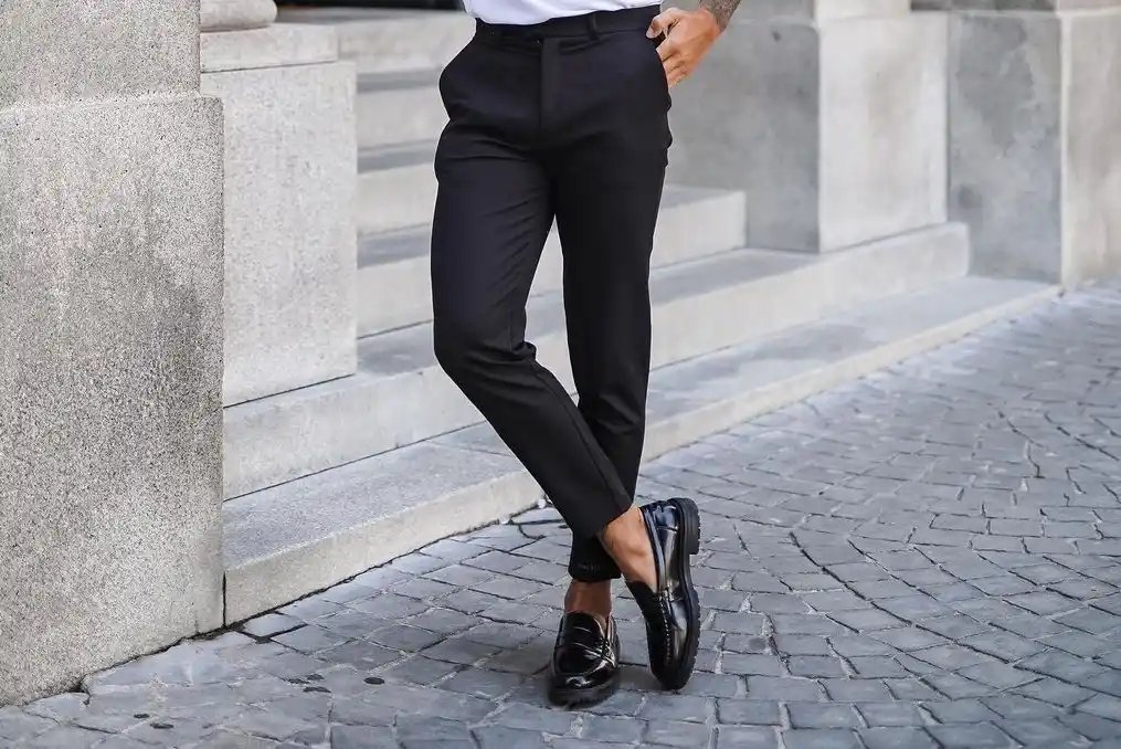 Black Color Trousers Men