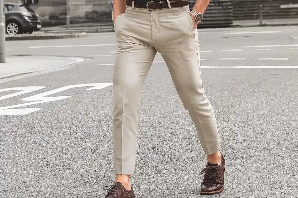 What Color Pants Go With Gray Shirt White Trousers Neutral Men Outfit Idea  Ins  Men fashion casual outfits Men fashion casual shirts Homecoming  outfits for guys