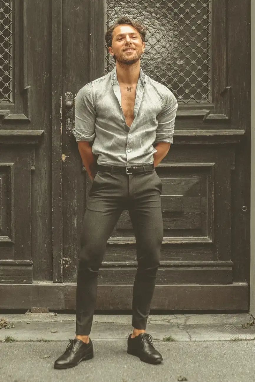 Does A Black Shirt Match With Grey Pants? Grey Pant Combination For Men | Grey  Pant Matching Shirts