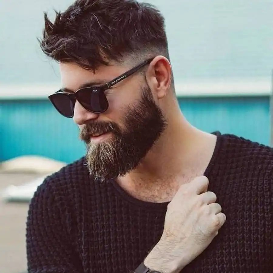 Man in Medium beard and sunglasses look