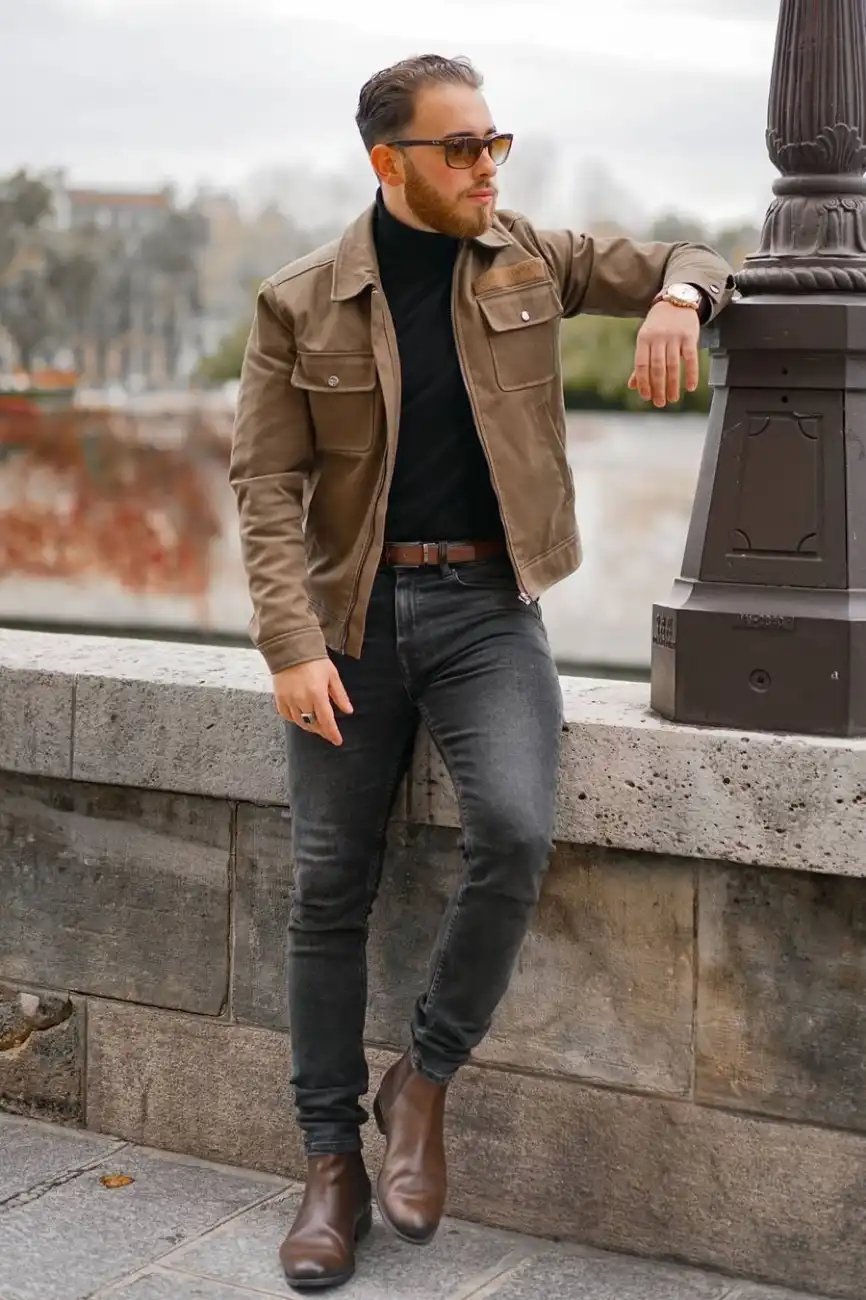 Faded Black Jeans Outfit Mens | Faded Black Jeans Combination - TiptopGents