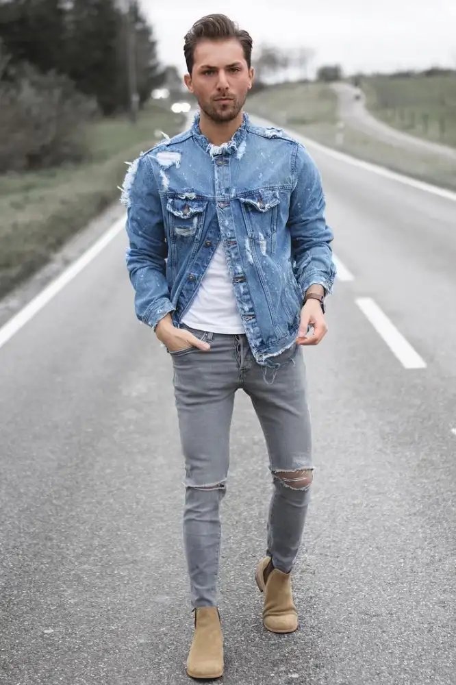 Grey Jeans Outfit Mens | Grey Jeans Combination Ideas - TiptopGents