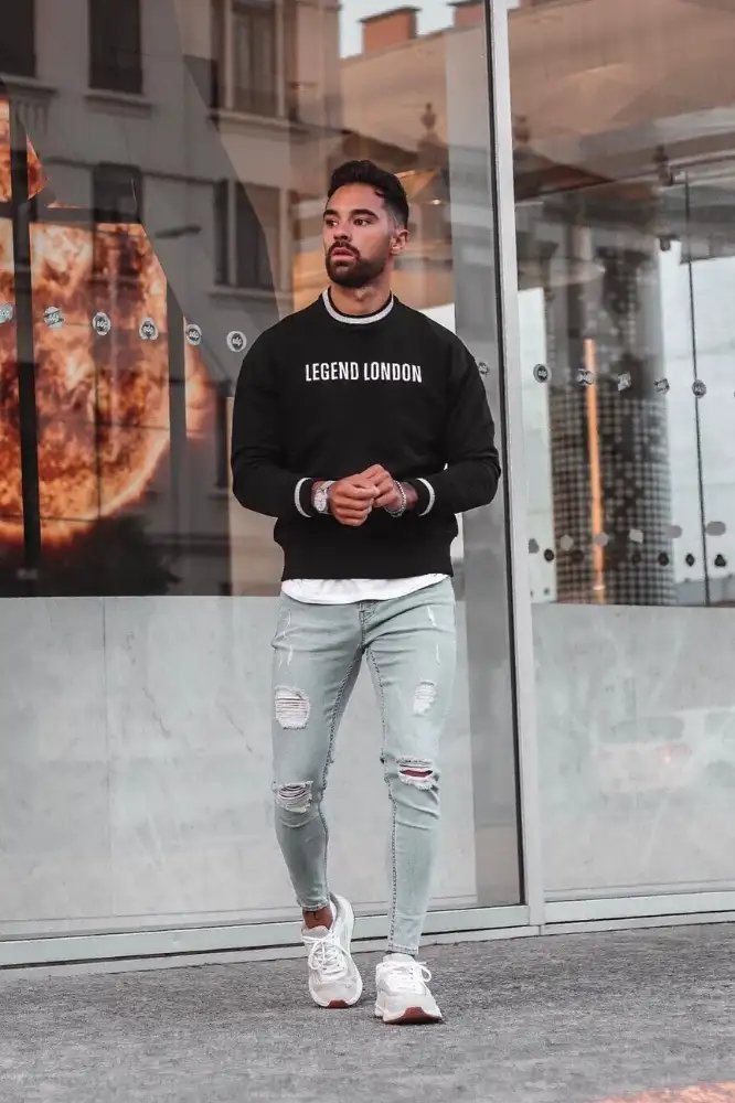 Grey Jeans Outfit Mens | Grey Jeans Combination Ideas - TiptopGents