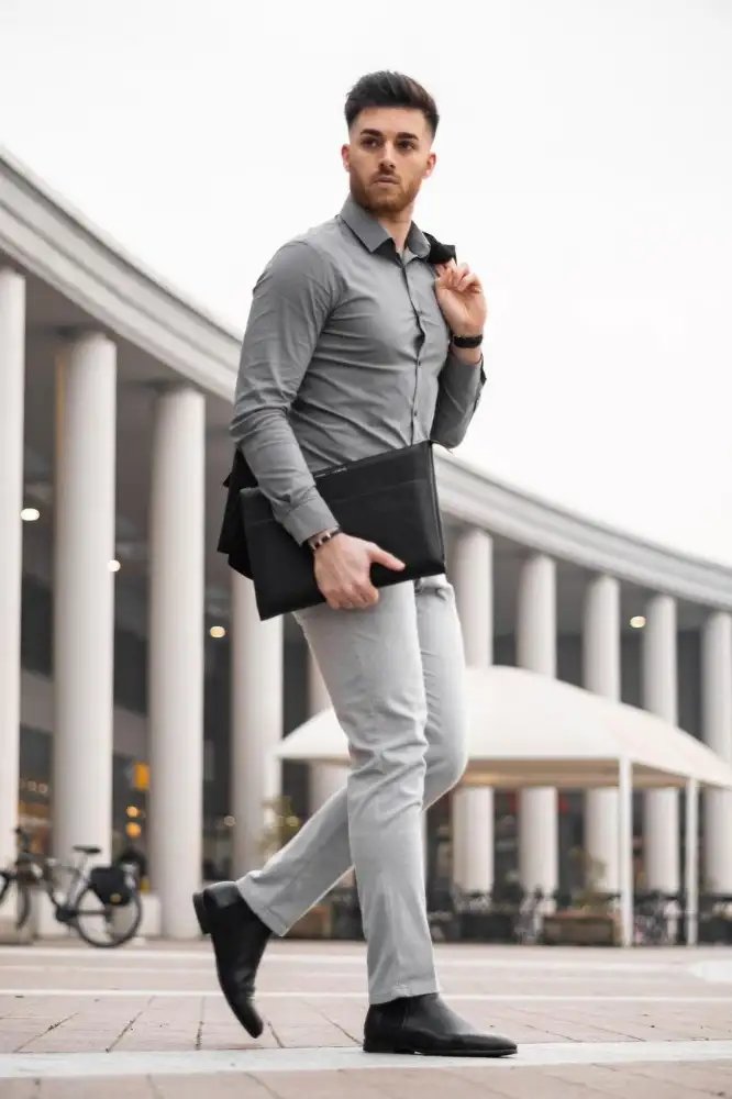 Grey Jeans Outfit Mens | Grey Jeans Combination Ideas - TiptopGents