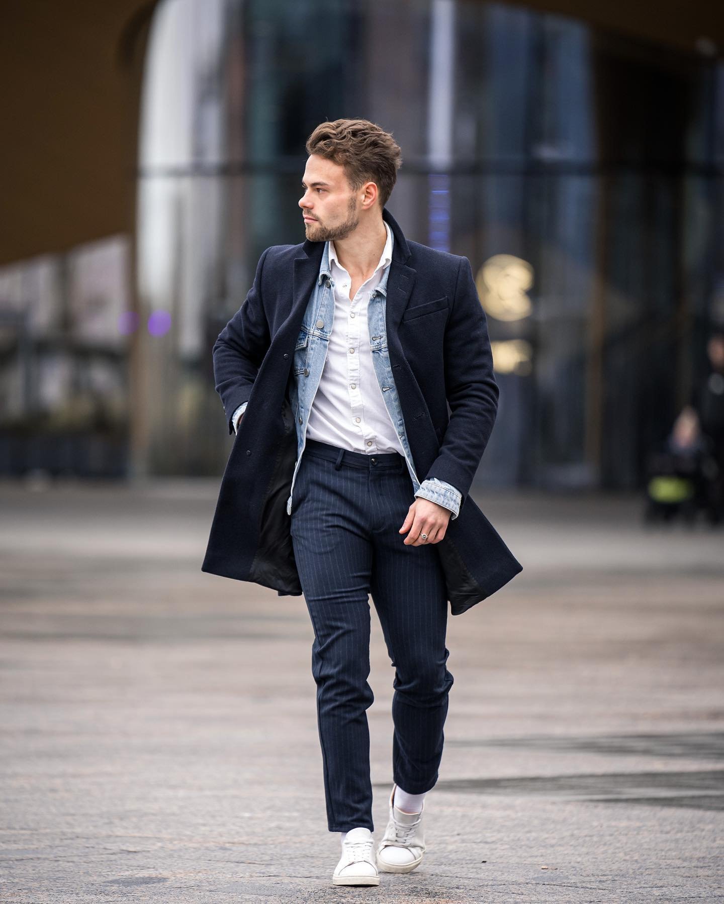 Long Coat + Jacket + Shirt