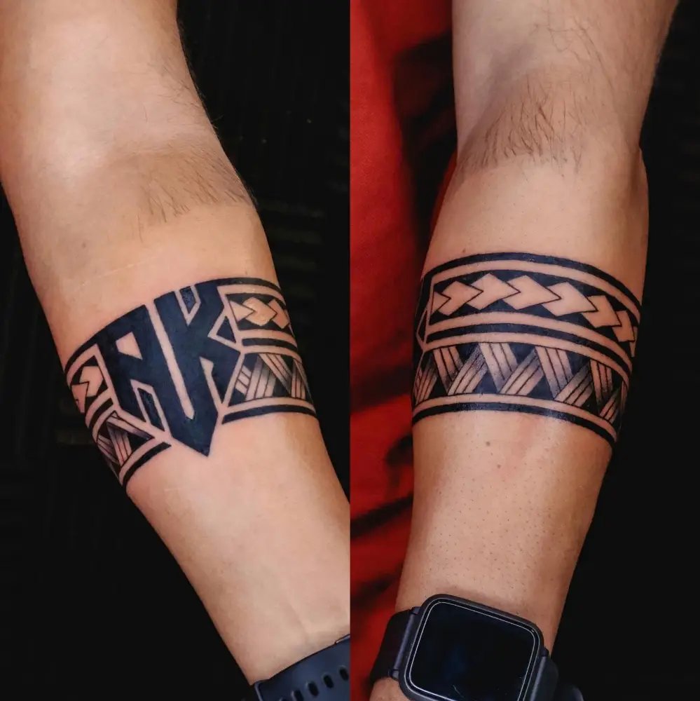 Two laters Armband Tattoo Design men