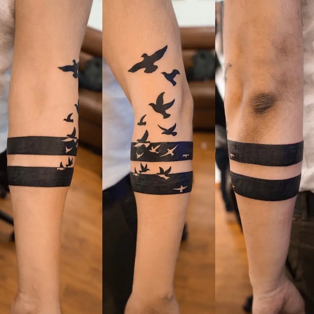 Bird Armband Tattoo Design men