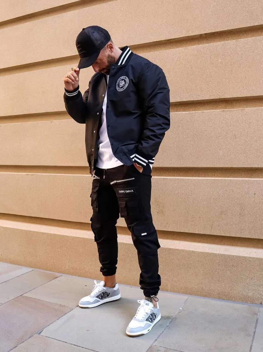 Cargo Pants with Bomber Jacket