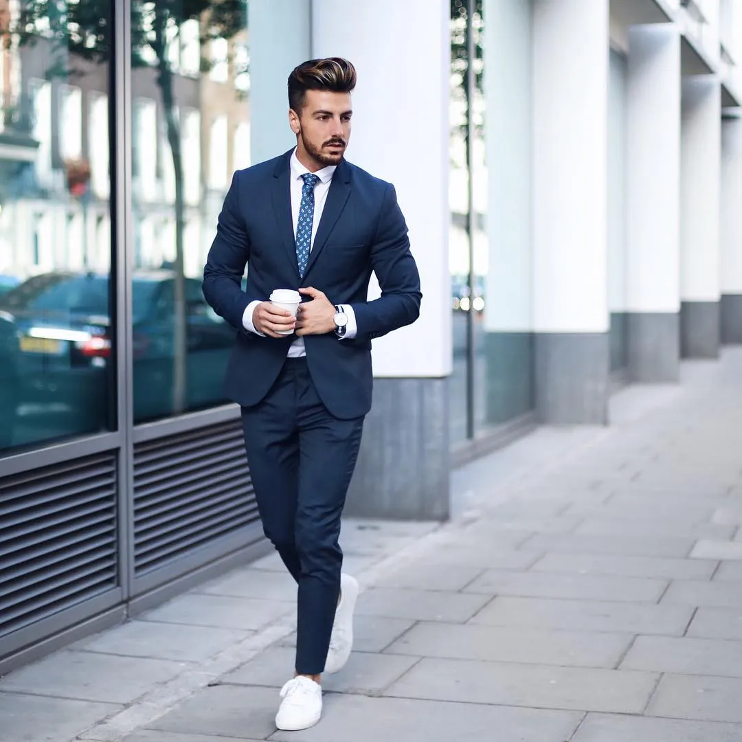 White Sneakers with Suits