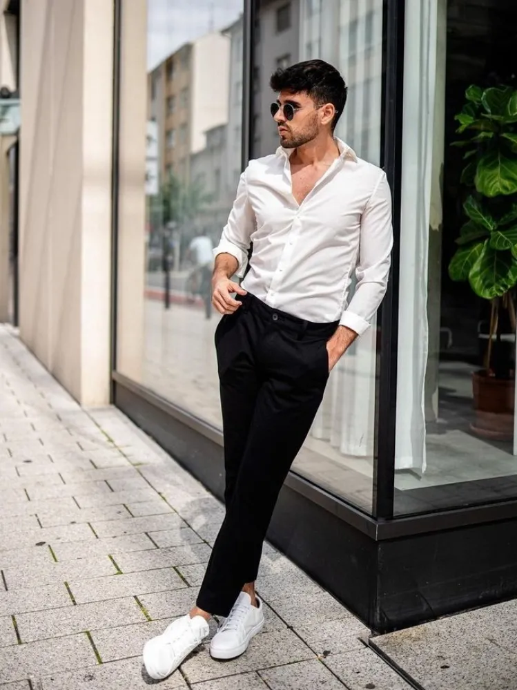 10 Dapper Black Pants Matching Shirt Combination Ideas - TiptopGents