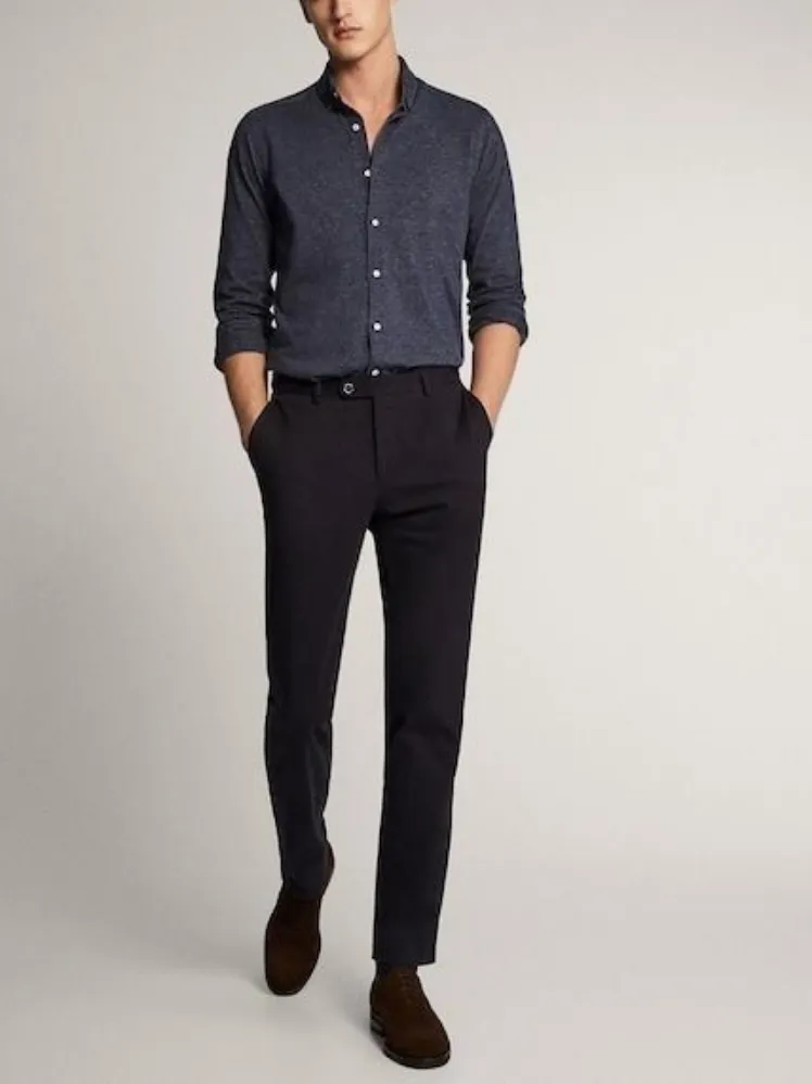 Charcoal Grey Shirt and Black Pants