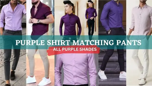 Purple shirt matching pant 
