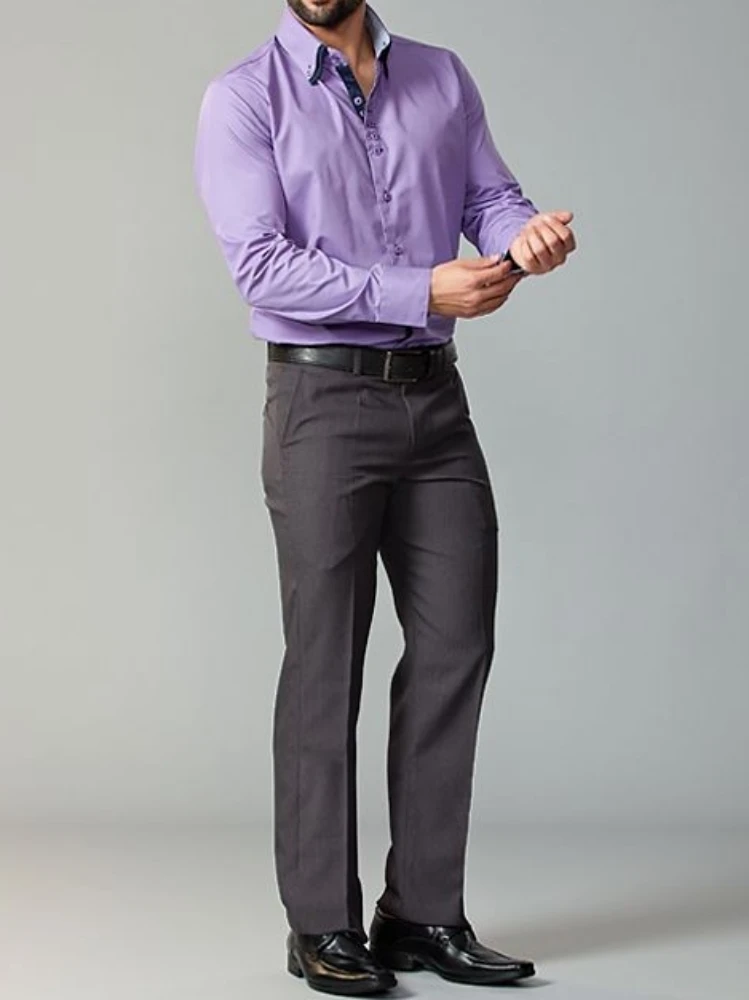 What to wear with purple shirt - Buy and Slay