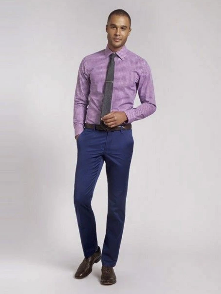 Purple Shirt Matching Pant || Purple Shirt Combination Pants - TiptopGents