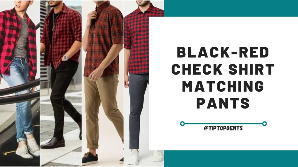 Red Black Check Shirt Matching Pant 