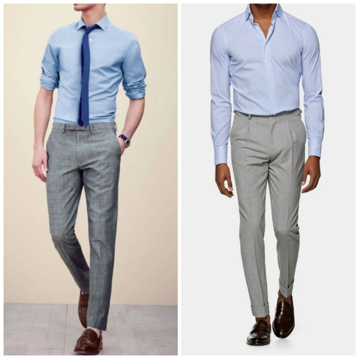 What Color Shirt Goes With Light Grey Pants| Light Gray Pants Matching ...