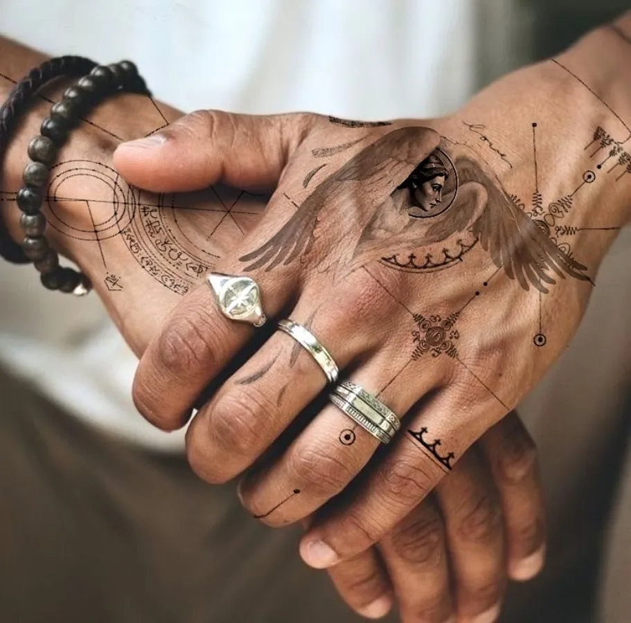 Back of the hand tattoo ideas for men