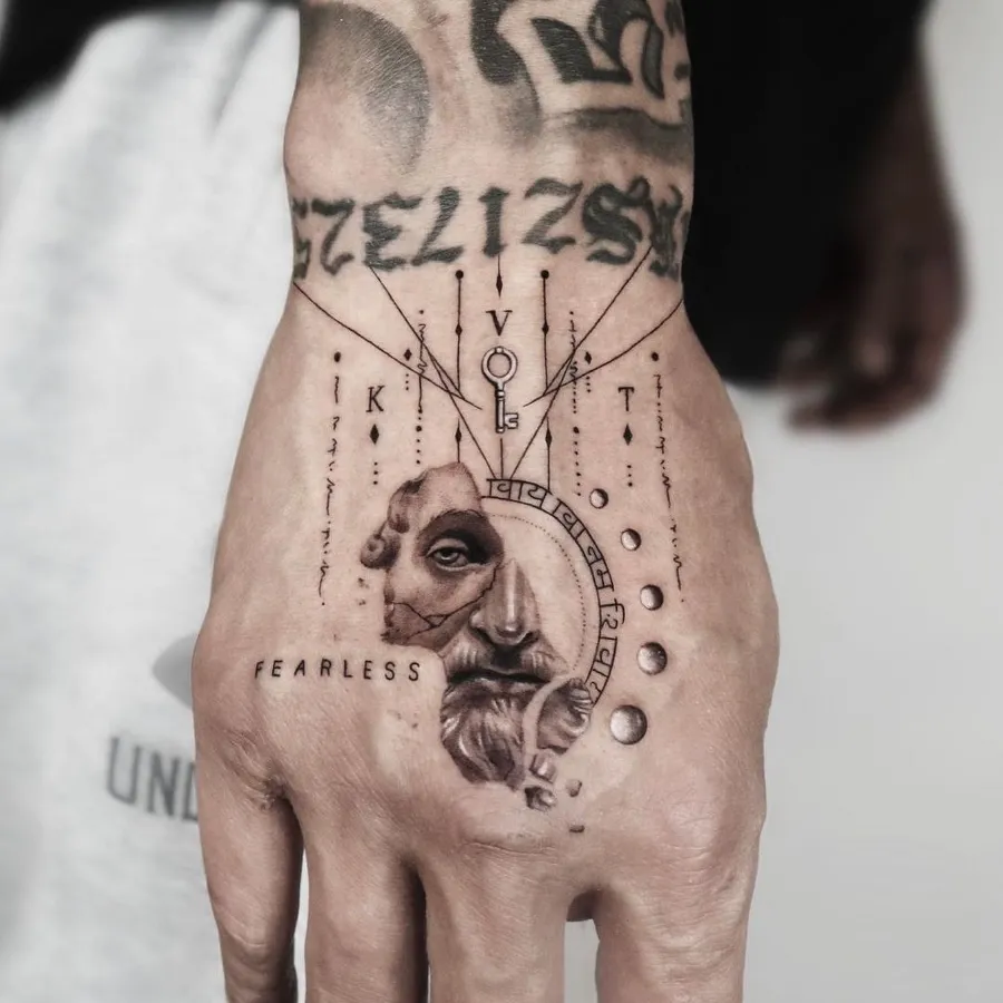 Back of the hand tattoo ideas for men