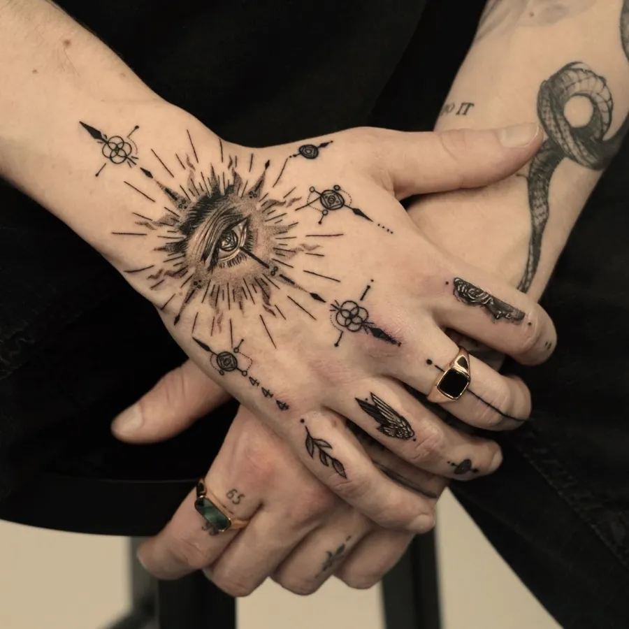 Back of the hand tattoo ideas for men