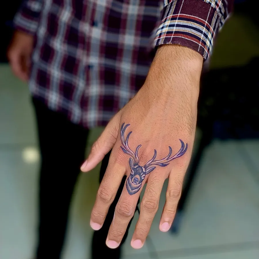 Upper palm tattoo ideas for men