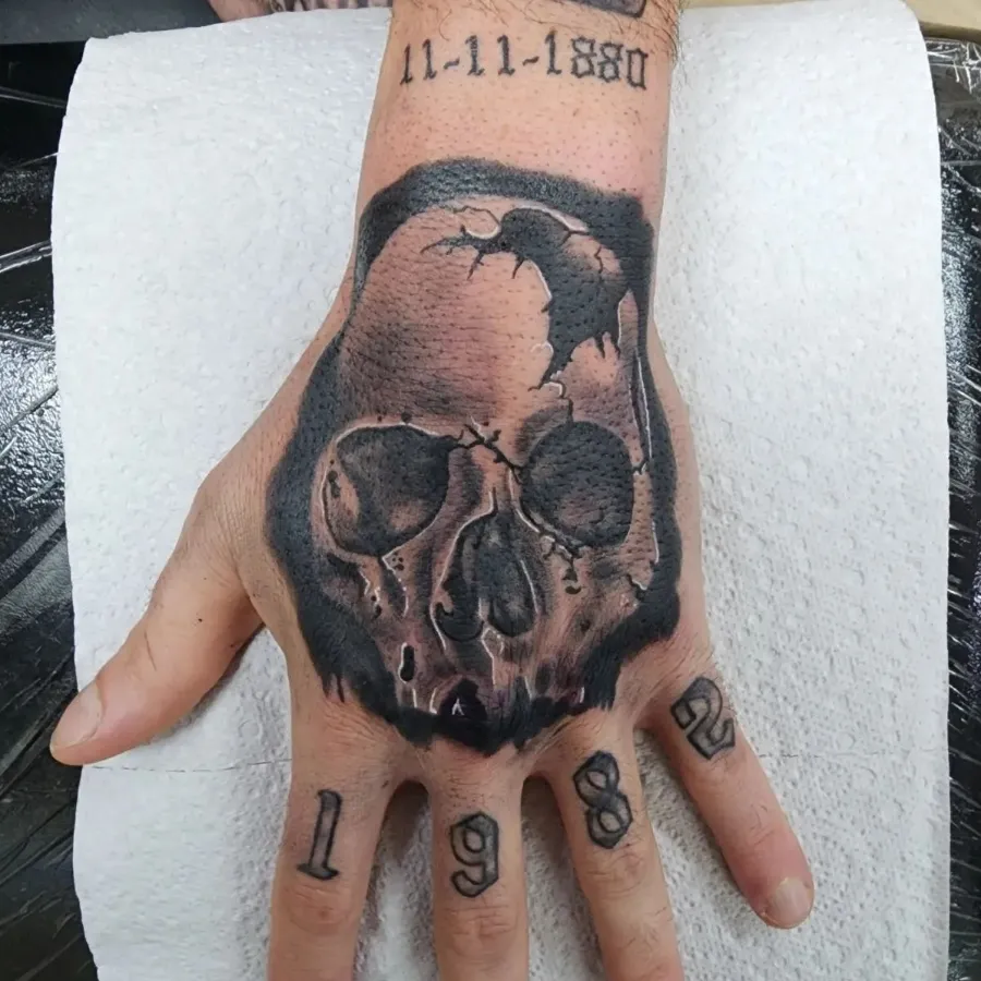 Upper palm tattoo ideas for men