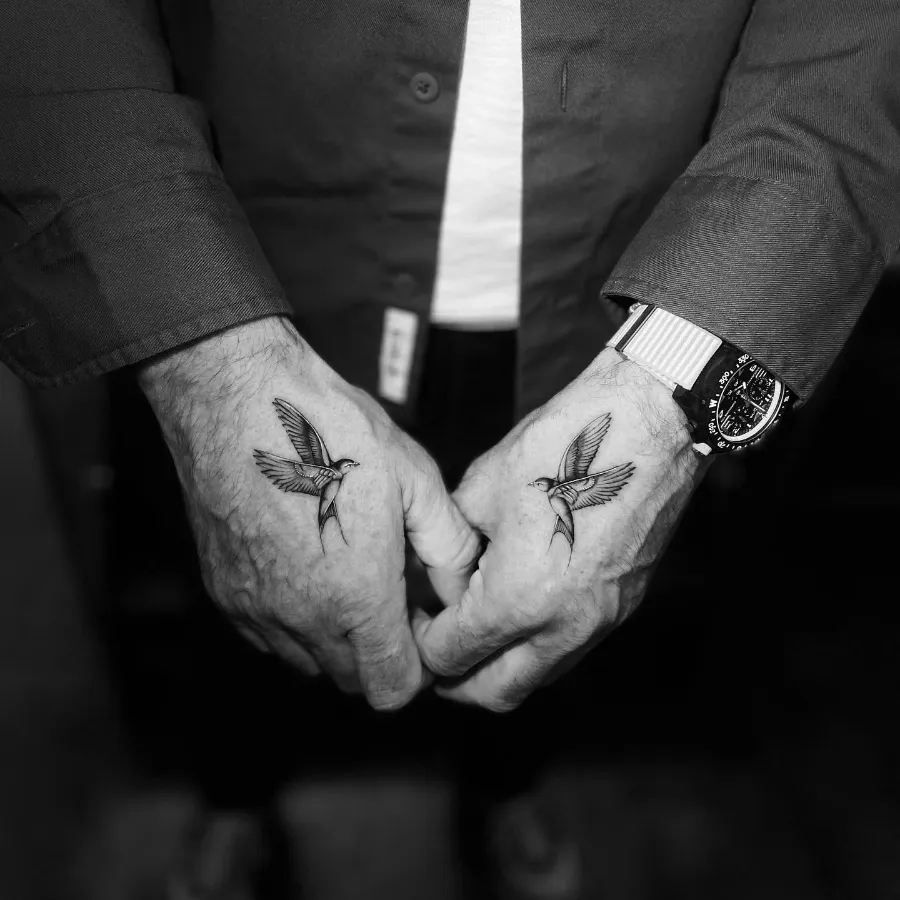 Upper palm tattoo ideas for men