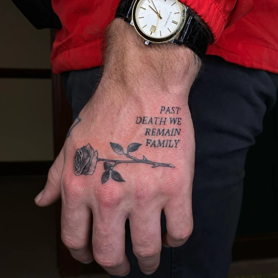 Upper palm tattoo ideas for men