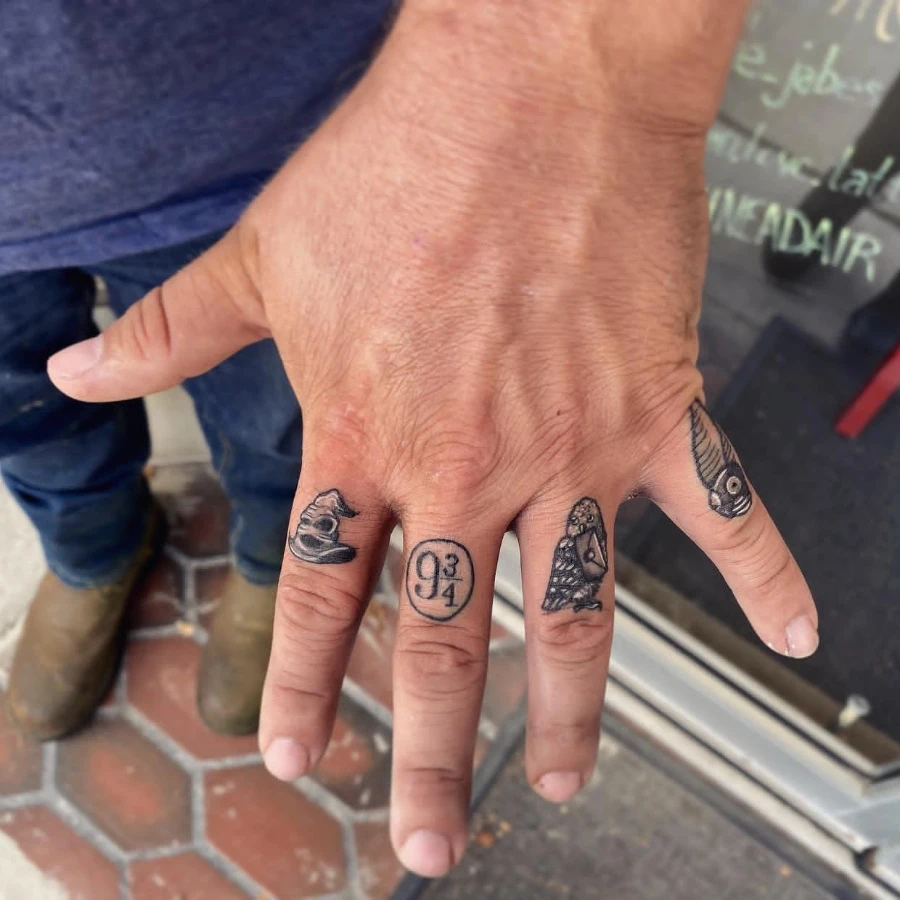 Fire fingers tattoo ideas