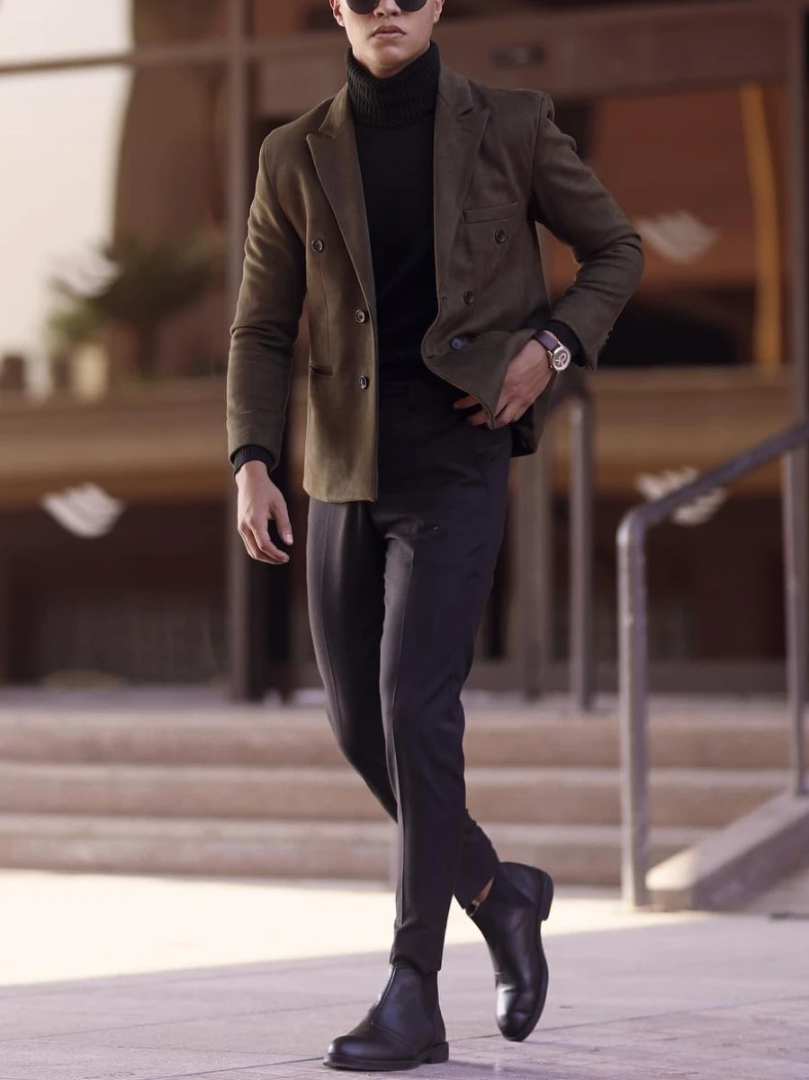 Blazer with Turtleneck outfit men