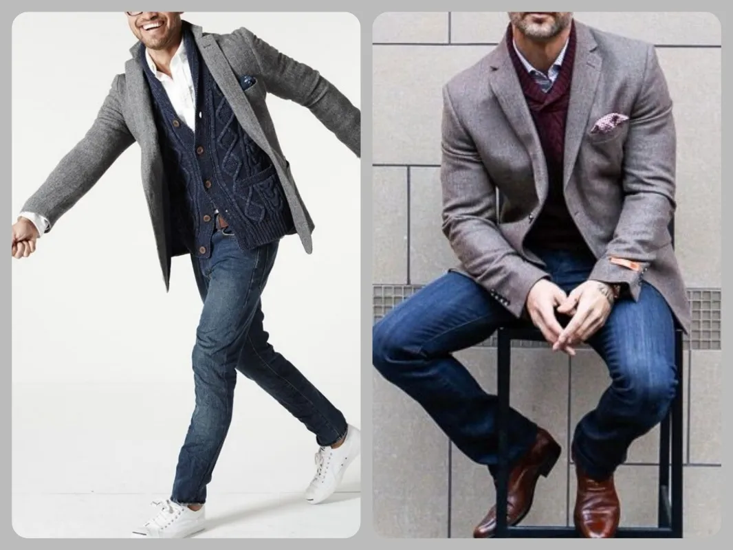 Cardigan as middle layer outfit men