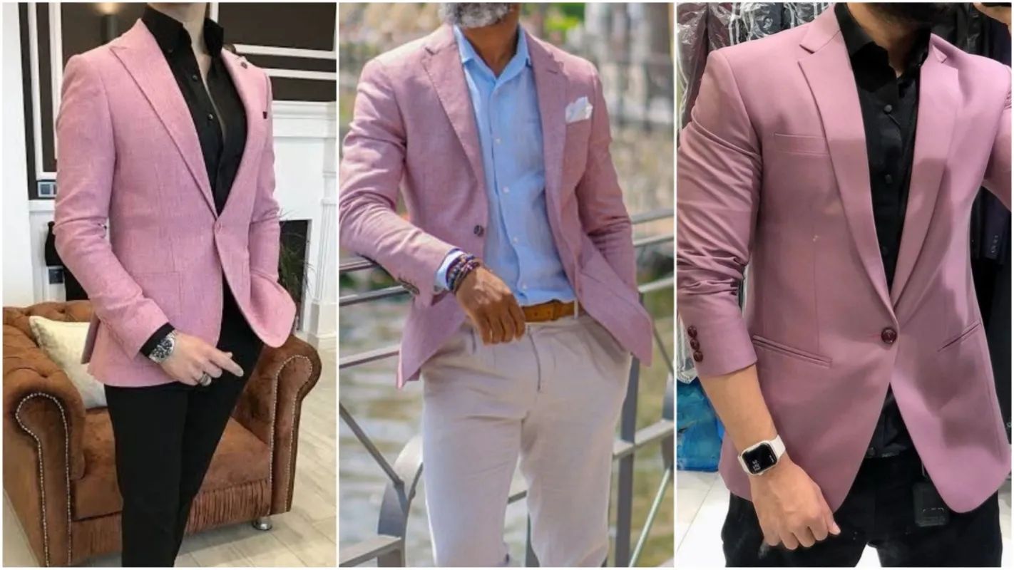 Light purple colour blazers men 